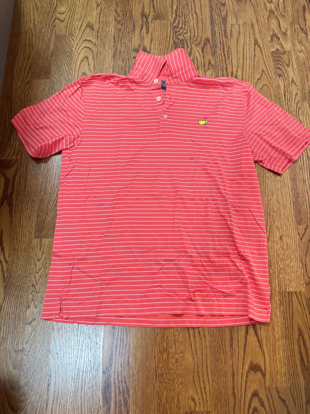 Men's Masters Coral Stripe Polo Shirt - Master’s Collection